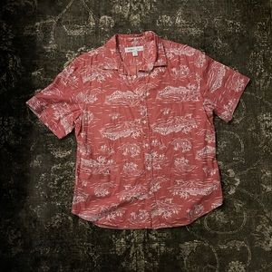 Old Navy Men’s Slim Short Sleeve Button Up, L